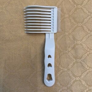 Fade Comb for Hair Cutting Professional Barber Tool for Self-Cut & Fade H White